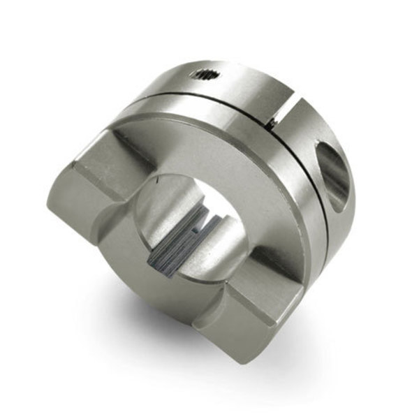 Ruland Keyed Clamp Oldham Cplg Hub, Bore 17mm, OD 41.3mm, Stainless Steel MOCC41-17-SS